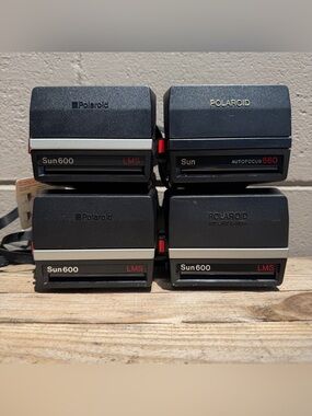 Vintage Polaroid 600 Instant Cameras - Bundle of 4